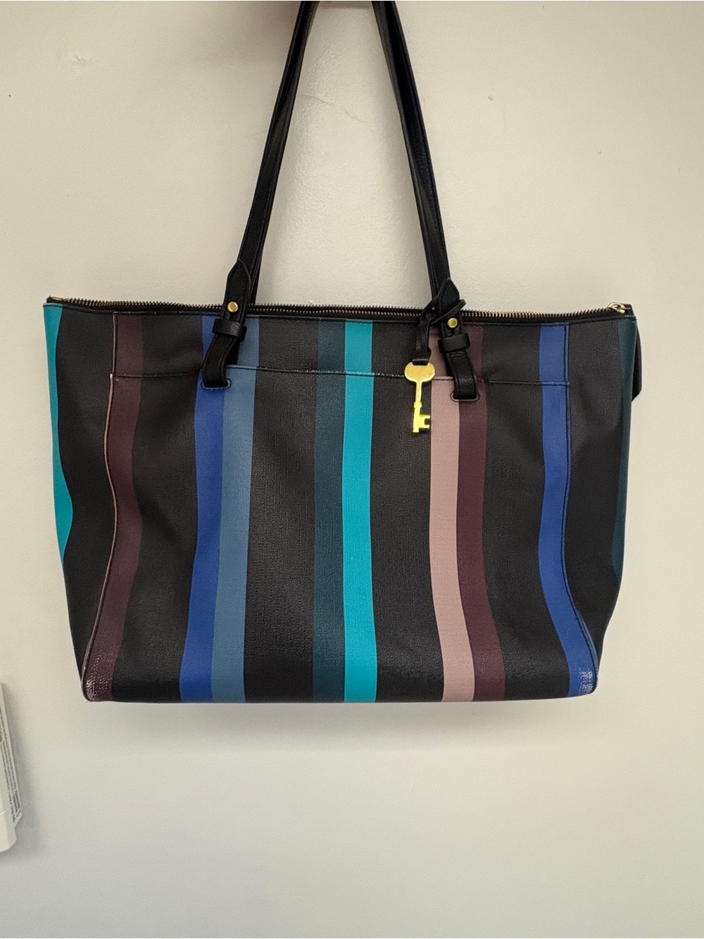 Fossil Rachel Tote with Key Charm